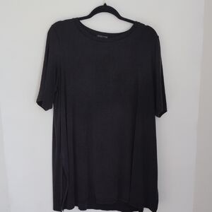 Eileen Fisher Womens Jersey Stretch Knit Tencel Crew Neck Top Sz 1X Minimalist